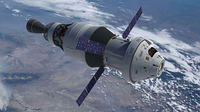 Sanatçının uzaydaki ICPS izlenimi ve Orion hala ekli. 