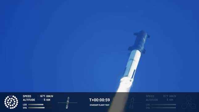 Roket, görevin bir dakikalık işaretine yaklaşıyor. 