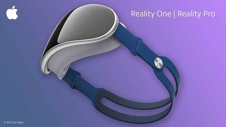 Resimde, Ian Zelbo'nun Apple Reality Pro modelinin bir maketi gösterilmektedir.