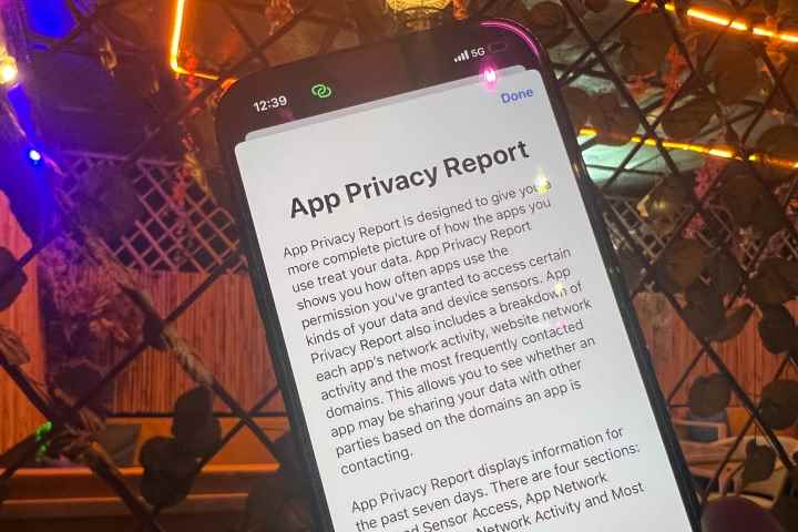 iPhone uygulaması gizlilik raporu