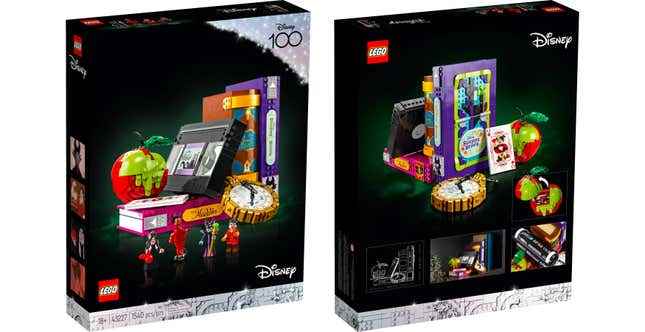 Lego Disney Kötü Adam Simgeleri setinin kutusunun önü ve arkası.