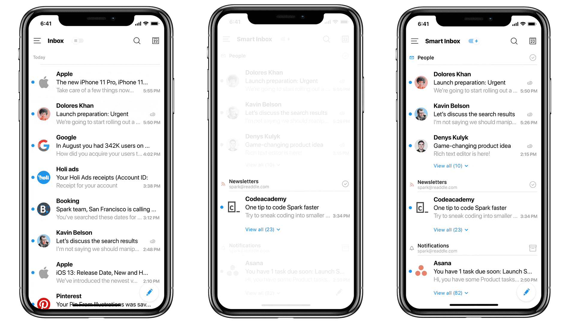 Spark iOS posta uygulaması için Apple uygulama mağazası ekran görüntüsü