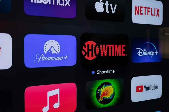Paramount Plus ve Showtime için uygulama simgeleri.