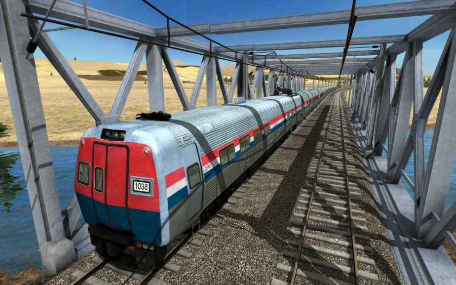 En iyi tren oyunlarından biri olan Train Fever'da Hollandalı bir tren köprüden geçiyor