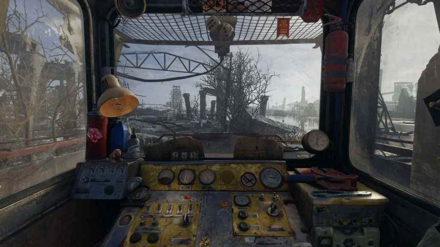 En iyi tren oyunlarından biri olan Metro Exodus'ta eskimiş bir tren kabini