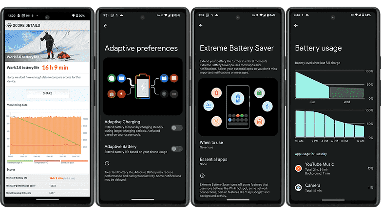 Pixel 7a'da Android'in ekran görüntüleri