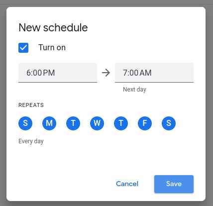 Google Chat'in yeni program açılır penceresi.