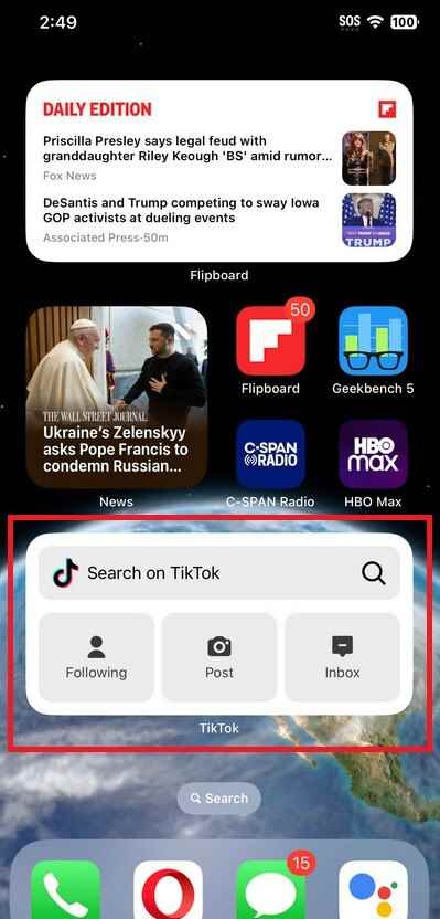 TikTok'un arama widget'ı iOS'ta mevcut - Kendisini aramada bir oyuncu olarak konumlandırmak isteyen TikTok, iOS, Android arama widget'ları sunuyor