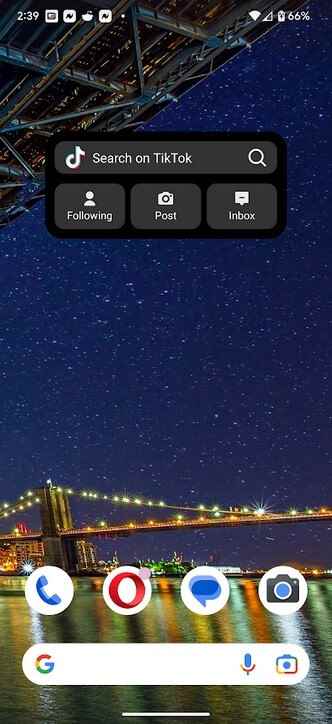 Android'de TikTok arama widget'ı - Kendisini aramada bir oyuncu olarak konumlandırmak isteyen TikTok, iOS, Android arama widget'ları sunuyor