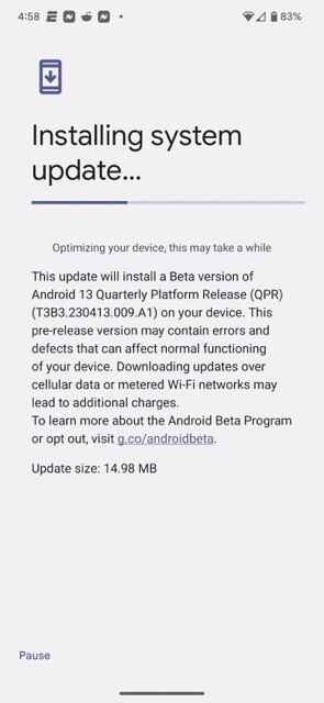 Android 13 QPR3 Beta 3.2, daha küçük hataları ele alan Piksellere yayılıyor