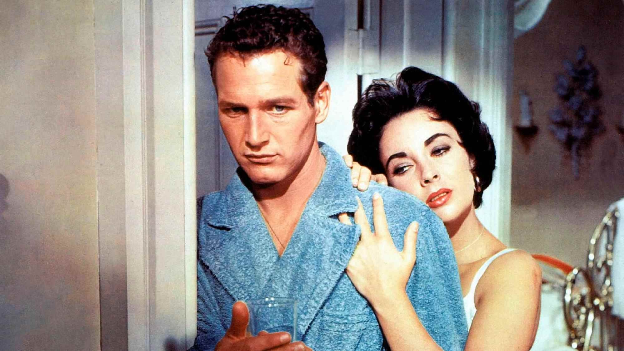 Kızgın Damdaki Kedi'de Paul Newman ve Elizabeth Taylor