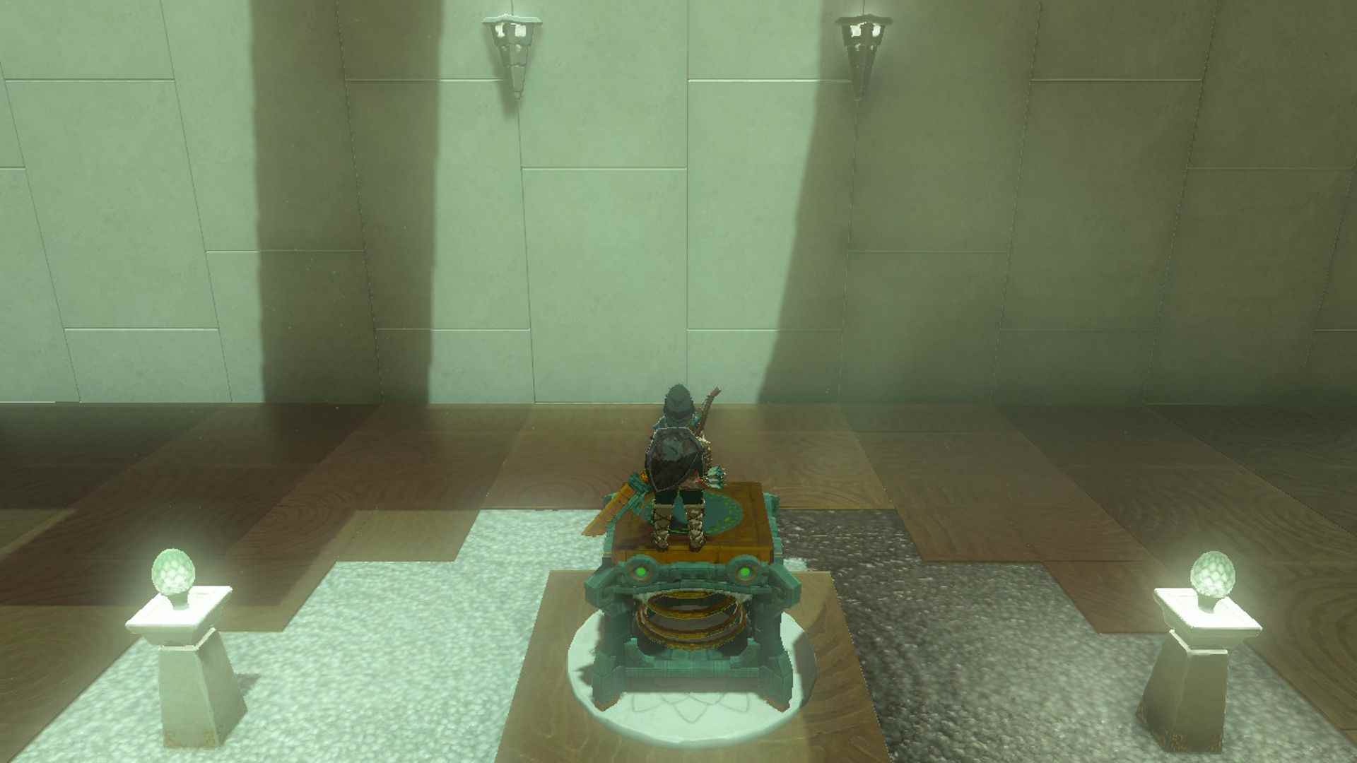 The Legend of Zelda Tears Of The Kingdom Link Zonai Kaynağını Tapınakta Kullanmaya Hazırlanıyor