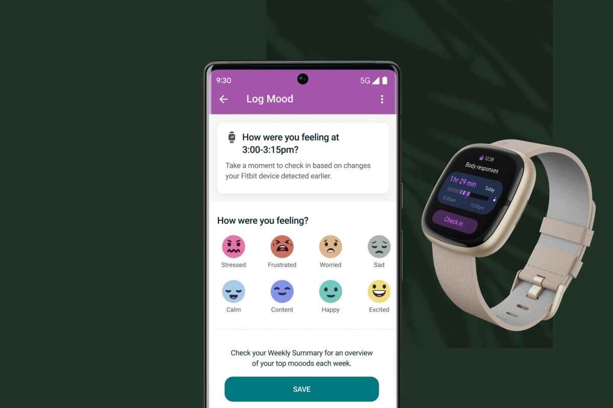 Pixel Watch 2 muhtemelen sağlık departmanındaki Fitbit Sense 2'ye (burada resmedilmiştir) benzeyecektir.  - Google'ın Pixel Watch 2'si, selefinin pil ömrünü, gücünü ve sensörlerini büyük ölçüde iyileştirebilir