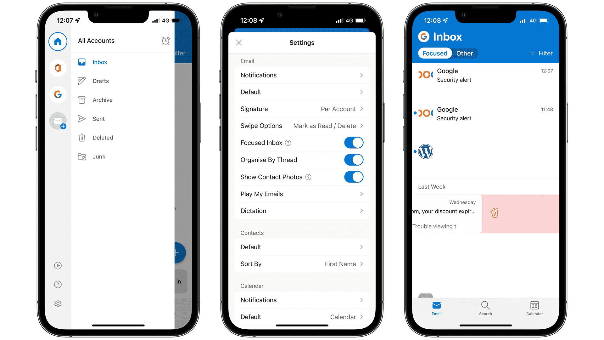 Outlook iOS uygulaması için Apple uygulama mağazası ekran görüntüsü