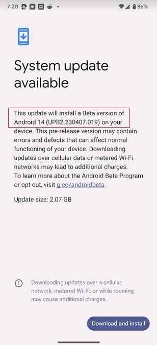QPR3 Beta kullanıyorsanız, bugünün Android 14 Beta 2.1 güncellemesini yanlışlıkla yüklemeyin - hataları gidermek için yayınlanan Android 14 Beta 2.1;  QPR3 Beta'dakilerin yapması gerekenler