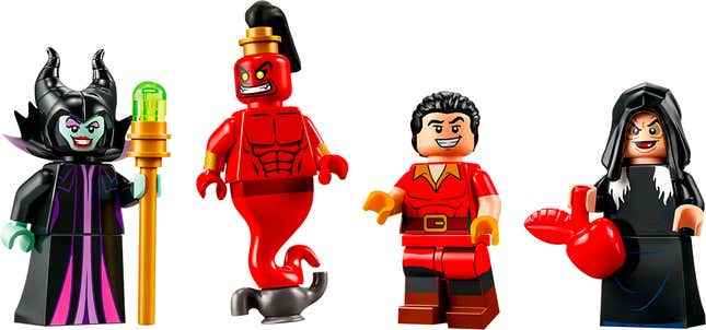 Lego Disney Villain Icons setine dahil dört minifigür.