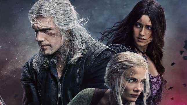 The Witcher 3. sezon afişinde Geralt, Ciri ve Yennefer.