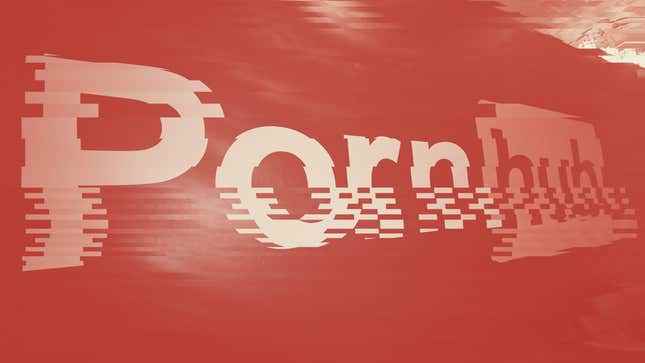 Parçalara eklenmiş PornHub logosunun bir görüntüsü.