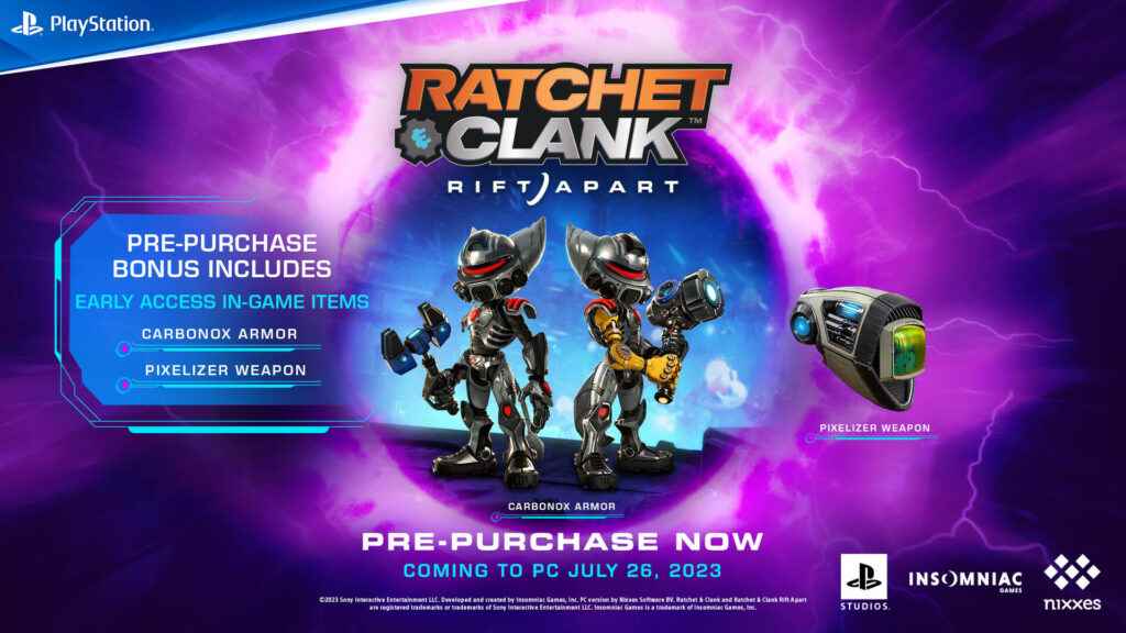 Ratchet and Clank: Rift Apart PC için Ön Sipariş Bonus Öğeleri