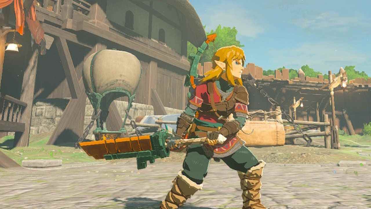 Zelda Tears of the Kingdom'da asker bıçakları kalkan takabilir