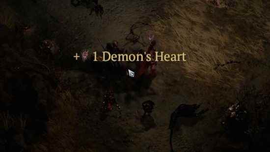 Birçok Diablo 4 kaynağından biri olan Demon's Heart, Dry Steppes'te bir Flesh Thresher'ı yendikten sonra toplanır.
