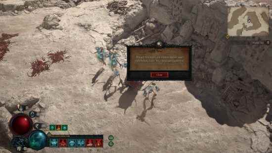 Diablo 4 Eski Gelenekleri Tutmak Görev Kılavuzu: Not, gelenekleri koruduğunuzu onaylamanızı söylüyor