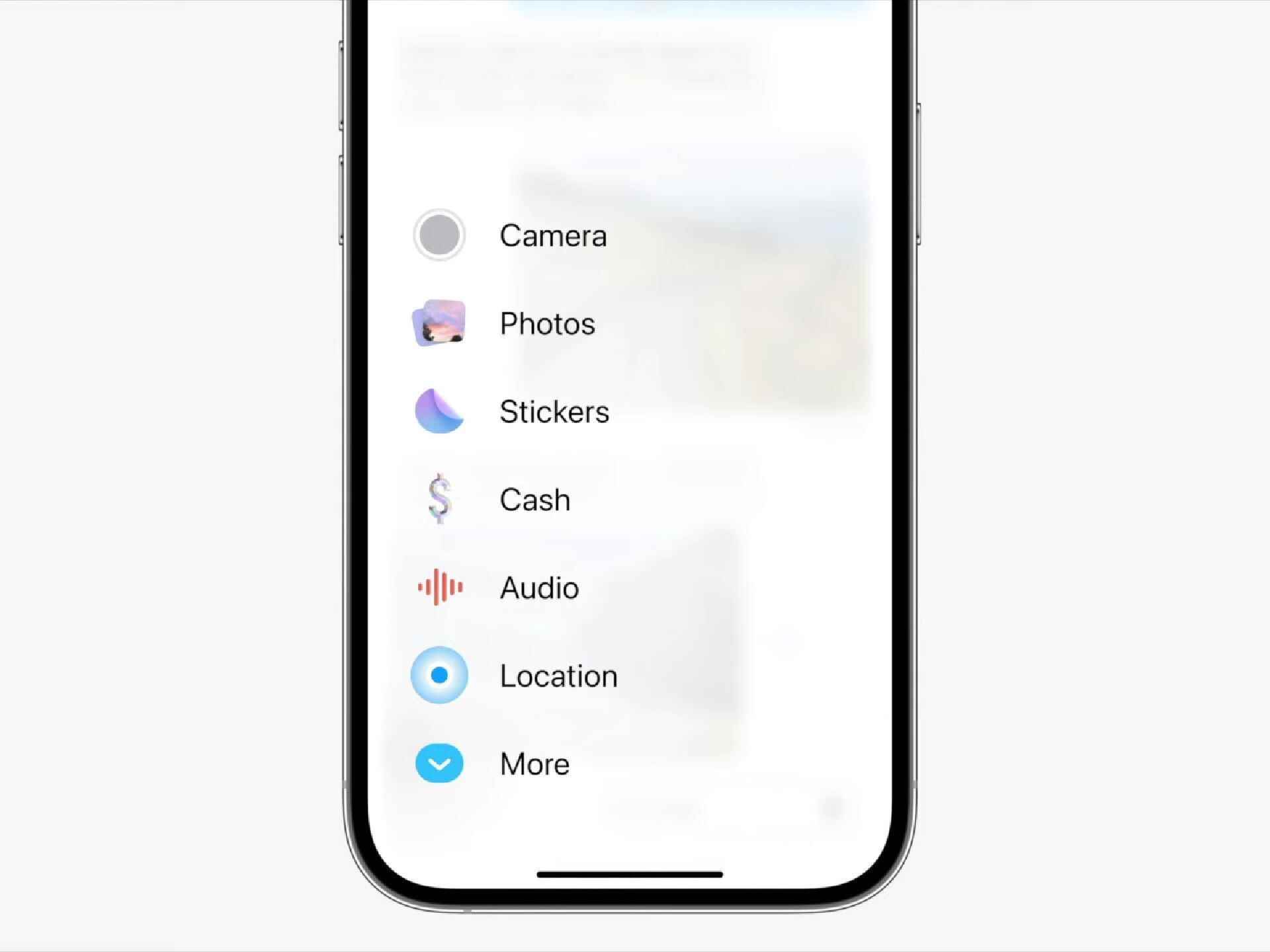 Alt kısımdaki Daha Fazla bölümünü görüyor musunuz?  Böylece tam listeye ulaşabilirsiniz.  - iOS 17 ile tonlarca yeni iMessage özelliği iPhone'unuza geliyor!