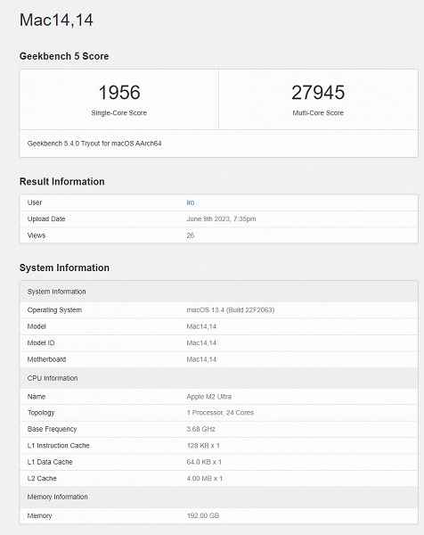 Apple M2 Ultra SoC İlk Testi: Genel olarak Core i9-13900K ve Ryzen 9 7950X'ten Daha Hızlı Değil