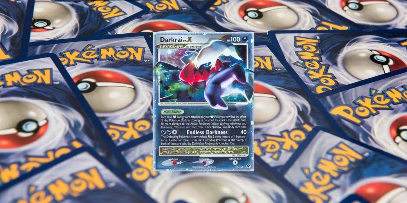 Pokémon TCG'nin Darkrai Lv.X kartı.