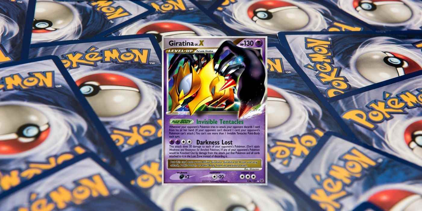 Pokémon TCG'nin Giratina Lv.X kartı.
