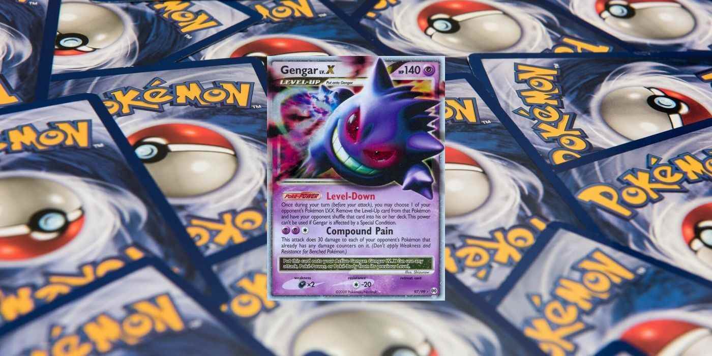 Pokémon TCG'nin Gengar Lv.X kartı.