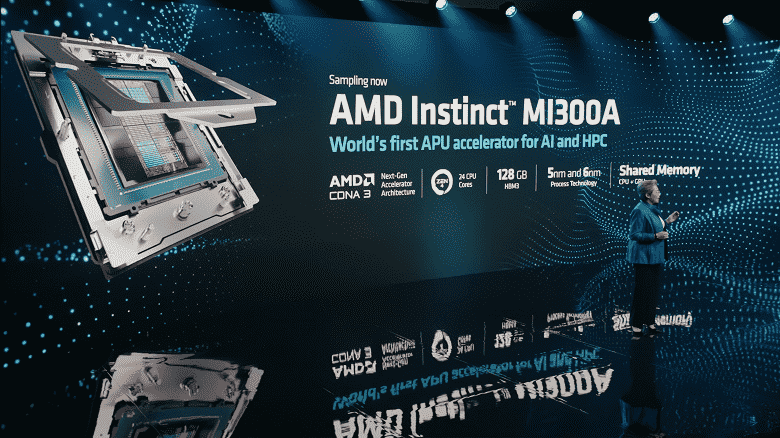 Yani artık sadece AMD yapabilir.  146 milyar transistörlü APU Instinct MI300A ve 153 milyar transistörlü GPU Instinct MI300X sunuldu
