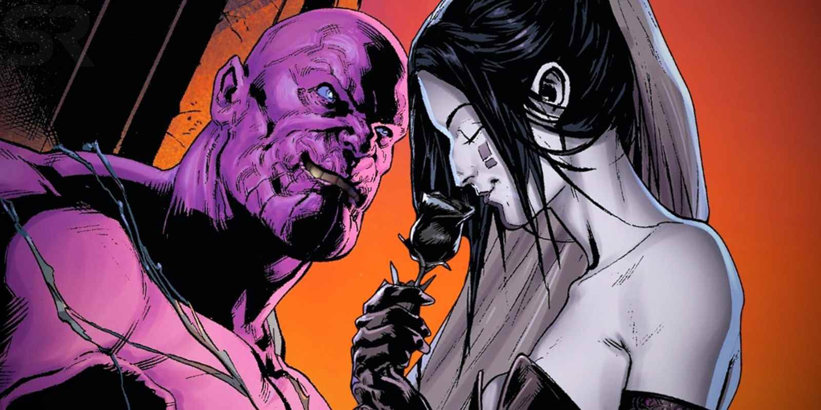 Çizgi Romanlarda Thanos ve Lady Death With Rose
