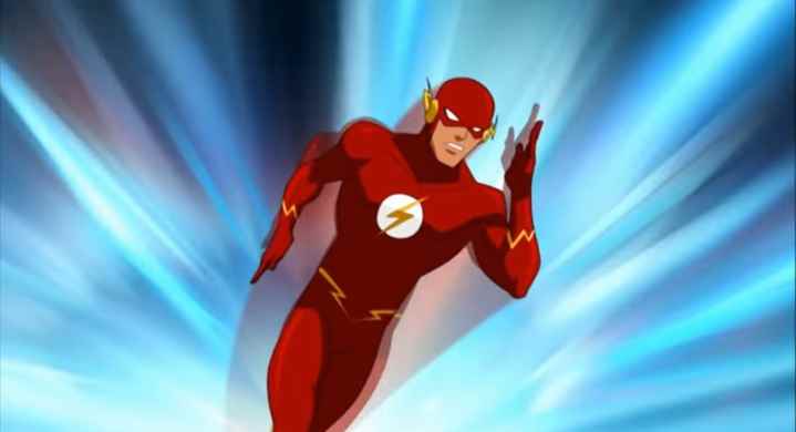 Barry Allen, "Genç Adalet"te Flash rolünde.