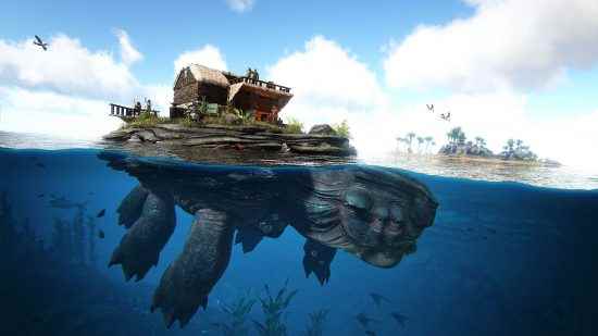 Ark sunucuları: yüzen bir kaplumbağa dinozorunun sırtına bütün bir yaşam alanı inşa edildi