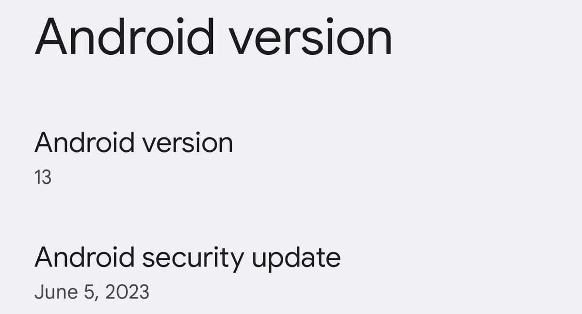 5 Haziran 2023 güncellemesi ile Android 13