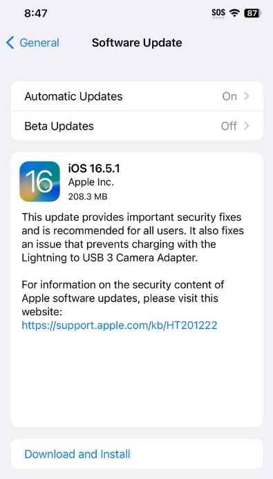 Apple bugün iPhone için iOS 16.5.1'i ve iPad için iPadOS 16.5.1'i dağıttı - Apple, iOS 16.5.1'i yayınladı;  güncelleme iki güvenlik açığını yayar ve popüler bir iPhone aksesuarını düzeltir