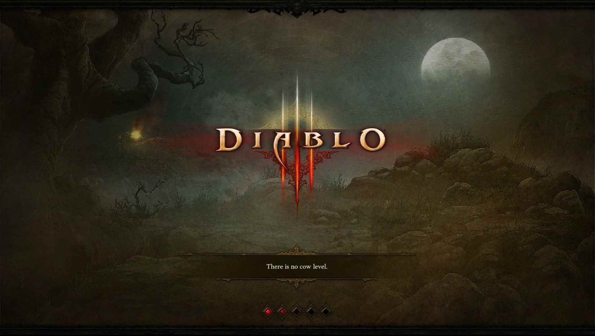 Diablo 3 yükleme ekranı belirten 
