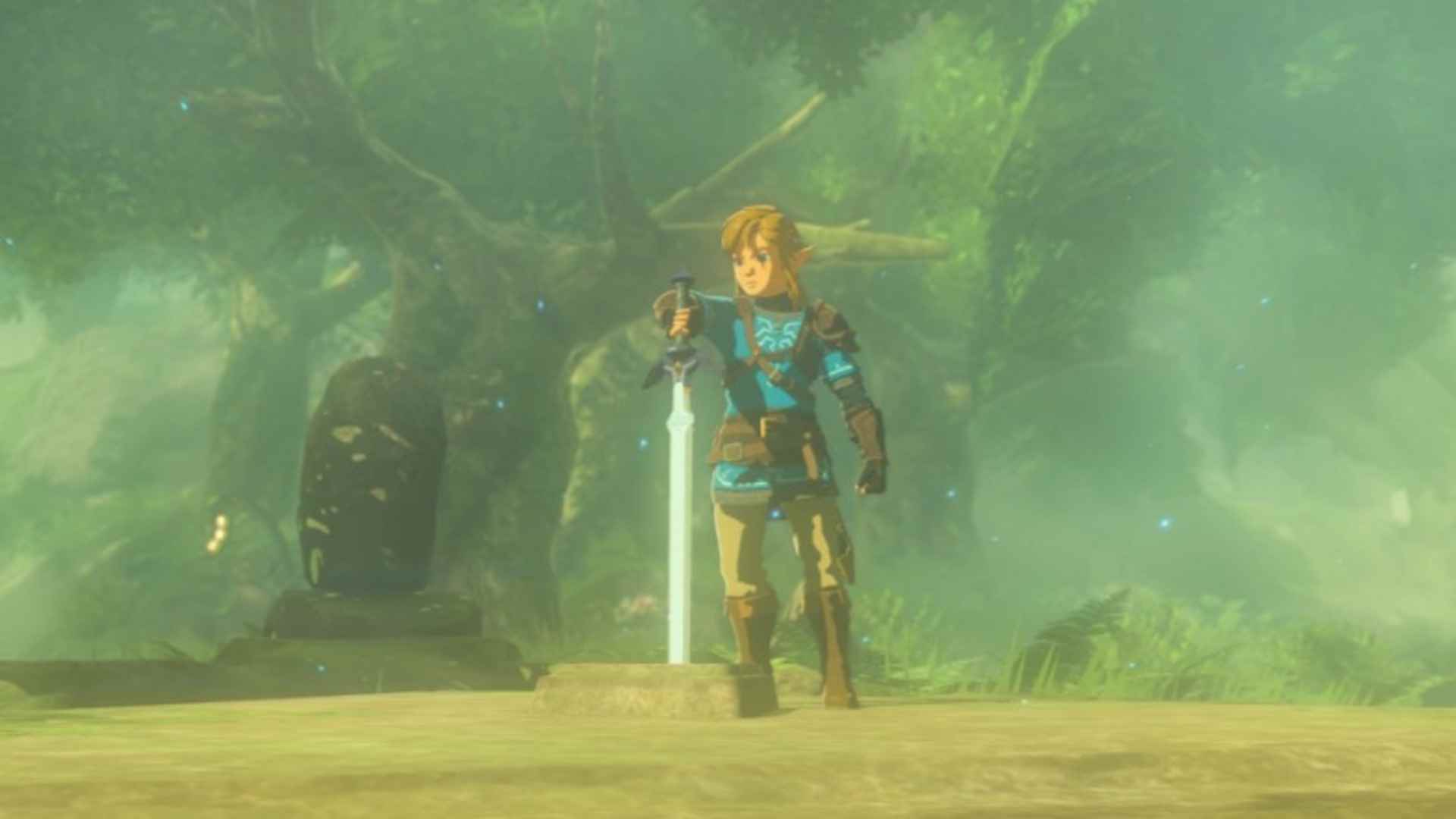 Link, Master Sword'u yerden çeker