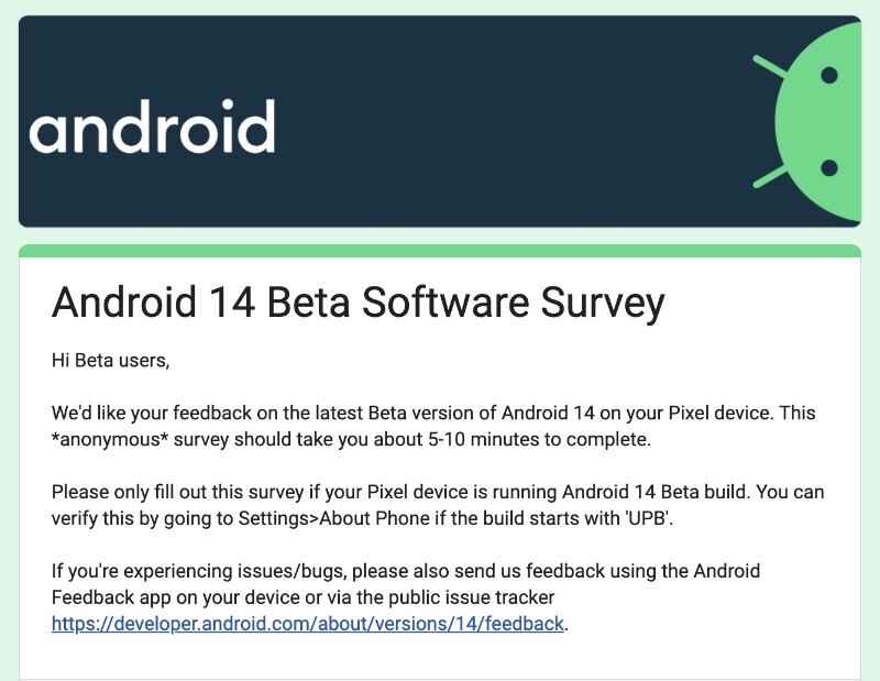 Kaynak - Google - Google, Android 14 Beta 3 hakkındaki düşüncelerinizi öğrenmek istiyor