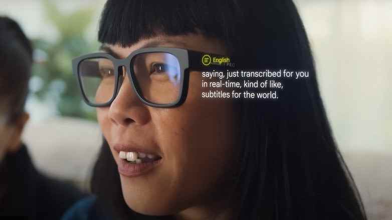 AR transkripsiyonunu gerçekleştiren Google Glass.