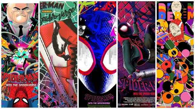 Muhteşem Spider-Man: Into the Spider-Verse sanatından birkaç örnek.