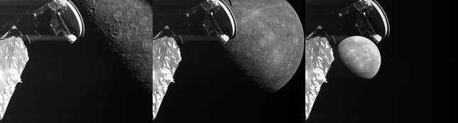 ESA, BepiColombo'nun son geçişinden üç görüntü yayınladı.