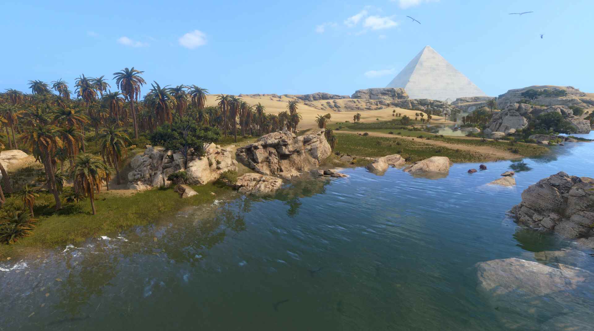 Total War Pharaoh'daki bir nehrin ekran görüntüsü.