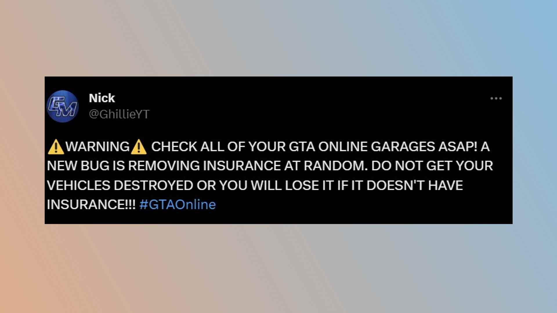GTA 5 araç hatası: Rockstar sandbox oyunu GTA 5'teki araçlar için sigorta hatasını açıklayan bir tweet