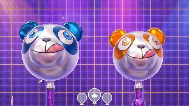 Herkes 1-2-Switch'te iki panda başlı balon havayla dolu.
