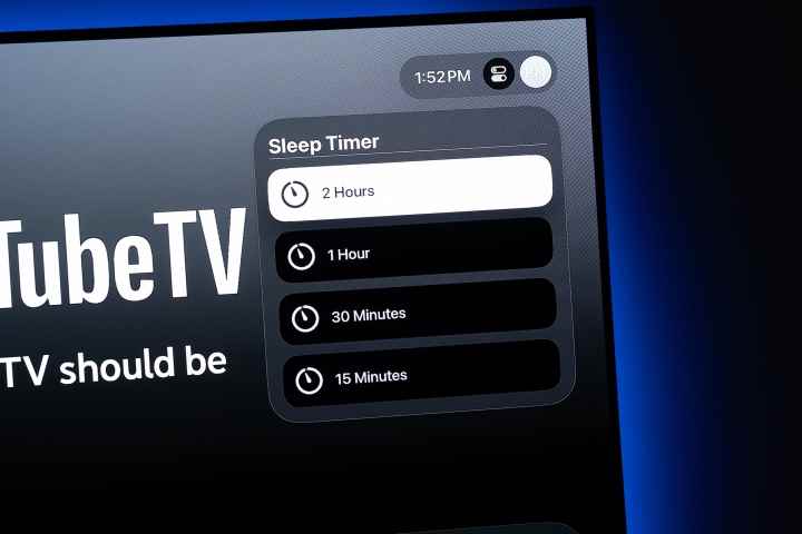 Apple TV Uyku Zamanlayıcısı seçenekleri.