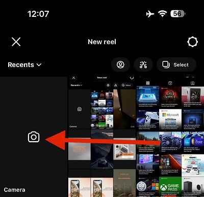 Insatgram kullanarak Android'de iPhone benzeri Center Stage Videoları nasıl kaydedilir?