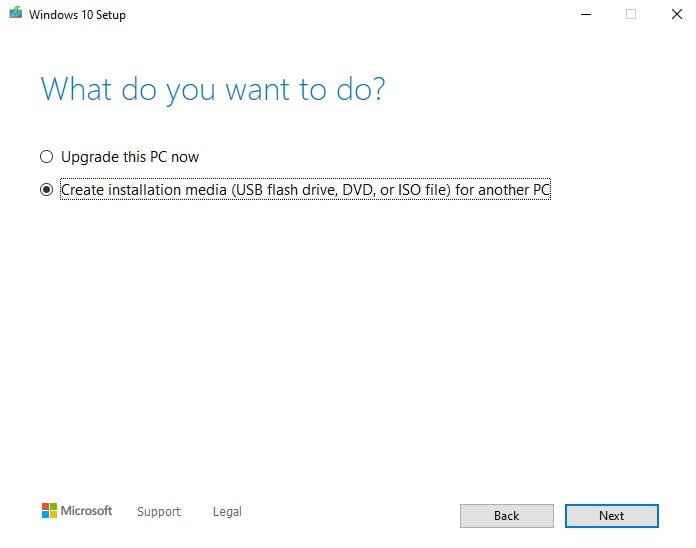 Windows 10'u kurarken ne yapmak istediğinizi yanıtlamak.