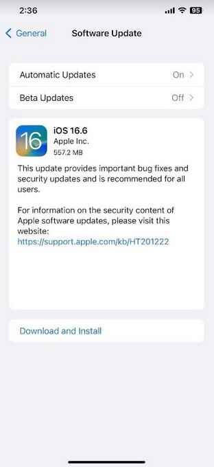 Apple, iOS 16.6'yı piyasaya sürdü - Apple, bazıları aktif olarak istismar edilen çeşitli yazılım kusurlarını yamalamak için iOS 16.6'yı piyasaya sürdü